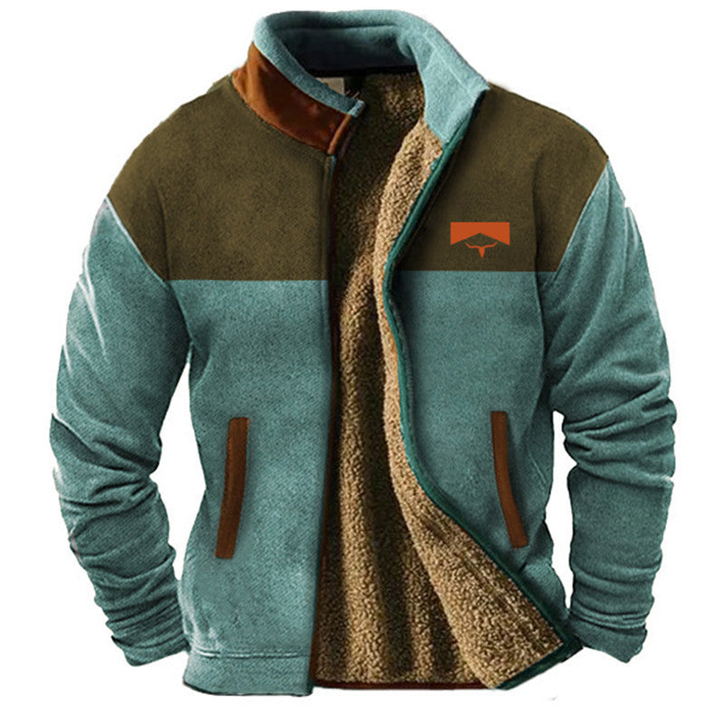Veste Vintage avec Fermeture Éclair