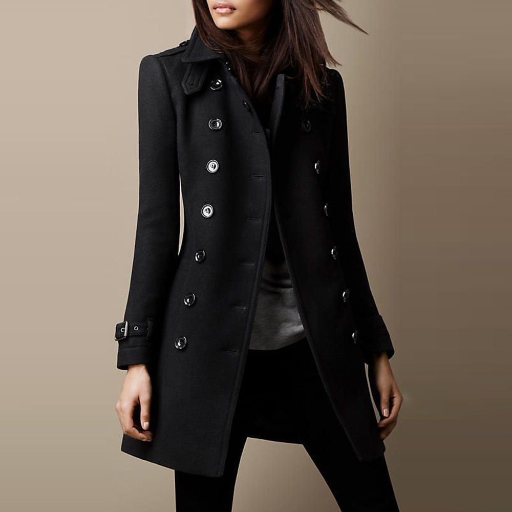Veste en tweed pour femmes avec coupe cintrée, élégante veste de transition avec fermeture à boutons | Idéale pour l'automne