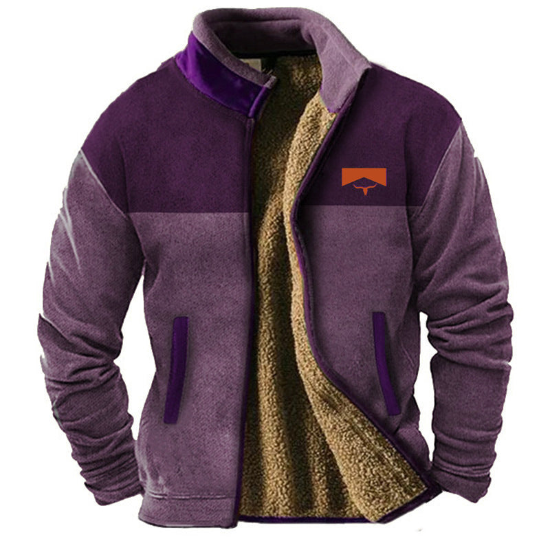 Veste Vintage avec Fermeture Éclair