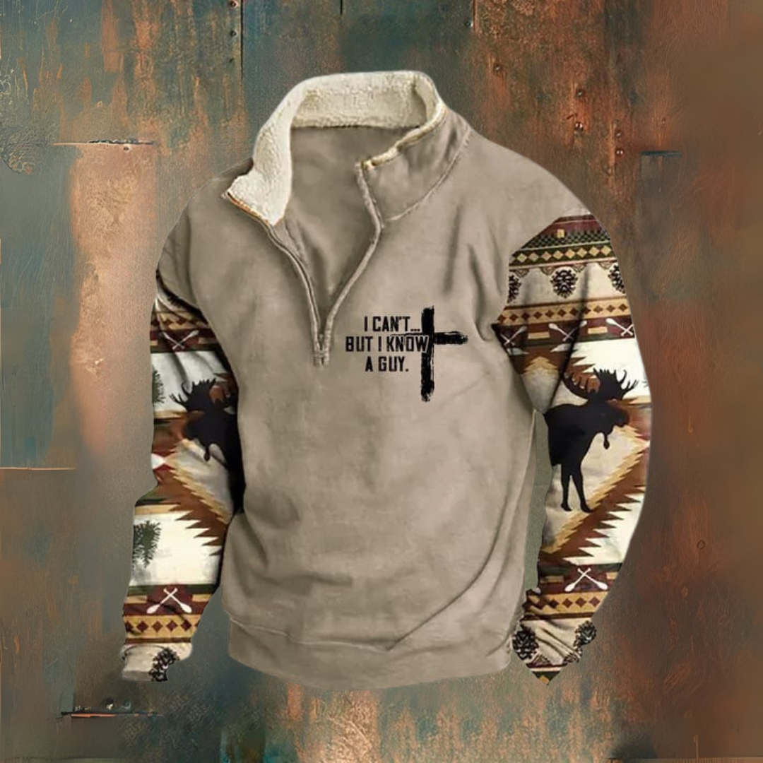 Pull Vintage avec Fermeture Éclair
