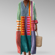 Naomi™ | Robe Maxi Breeze en Bloc de Couleurs