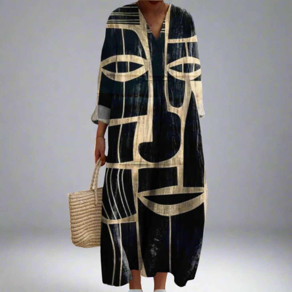 Lorna™ | Robe midi artistique inspirée du tribal