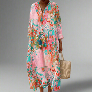 Lana™ | Robe fluide florale douce en blush