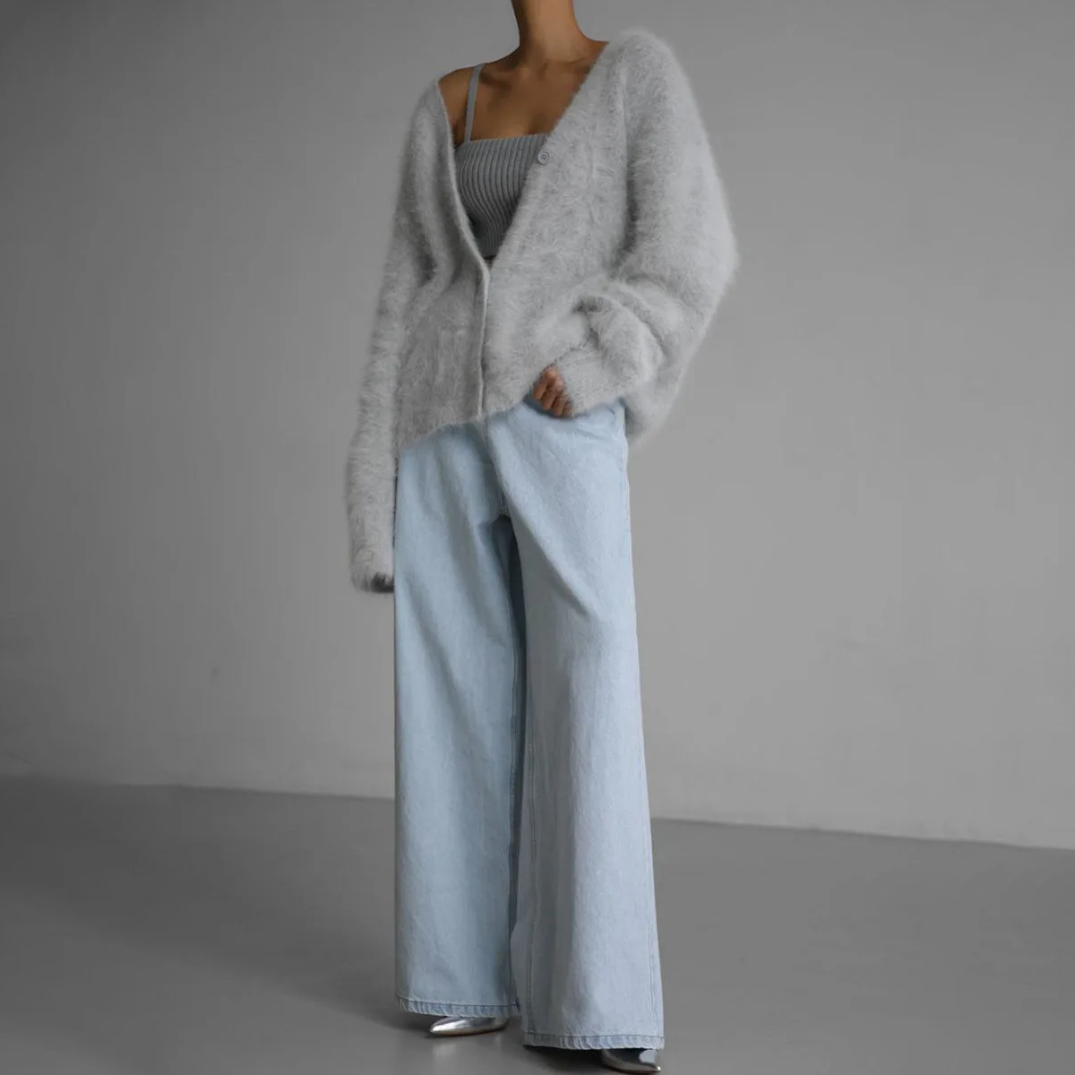 Veste en Tricot pour Femmes Coupe Décontractée Coupe Classique Pour Jours Froids