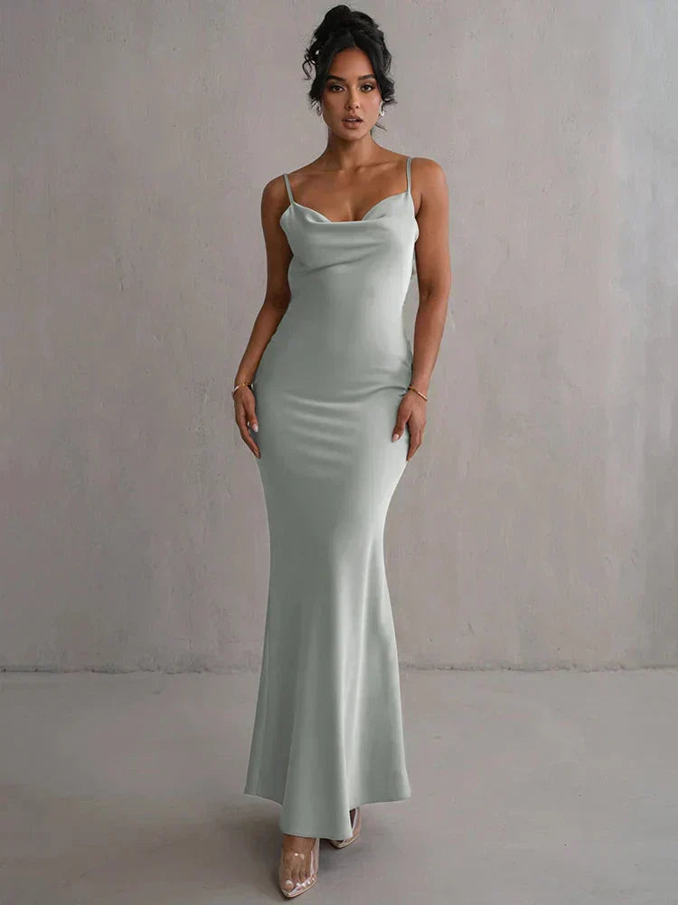 Cassiane - Robe Florale en Satin