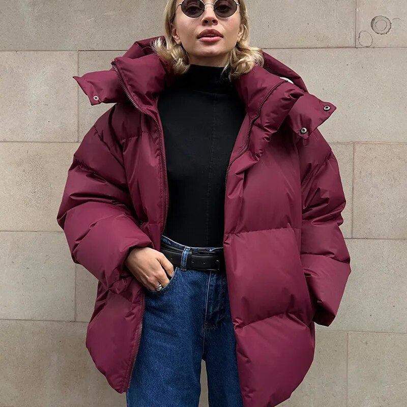 Veste Puffy isolée chaude pour femmes | Idéale pour l'automne et l'hiver