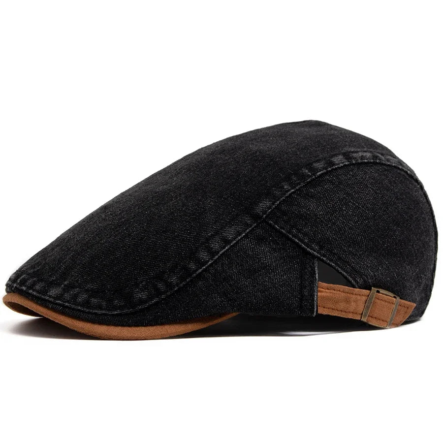Vieceli™ | Casquette Plate en Denim Premium – Style Intemporel & Confort Quotidien