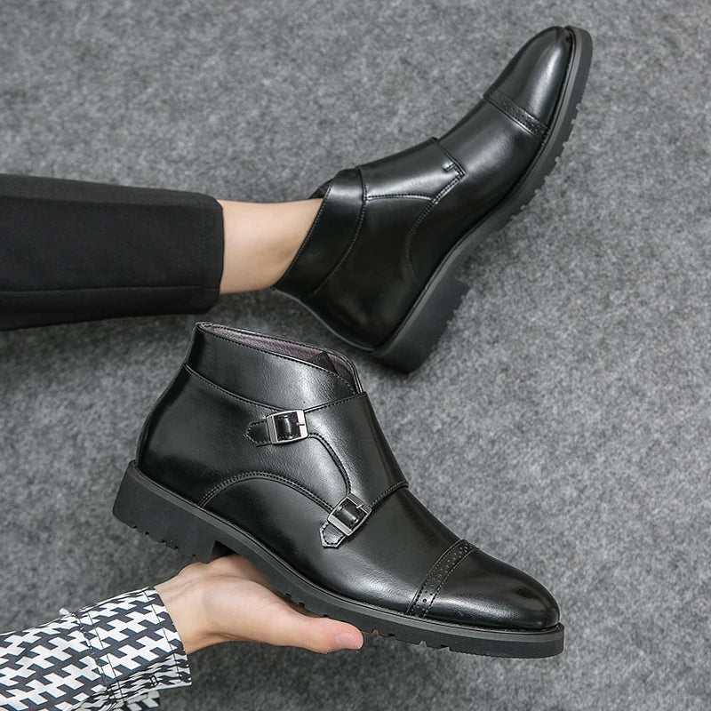 Parker | Bottes à double boucle en simili cuir