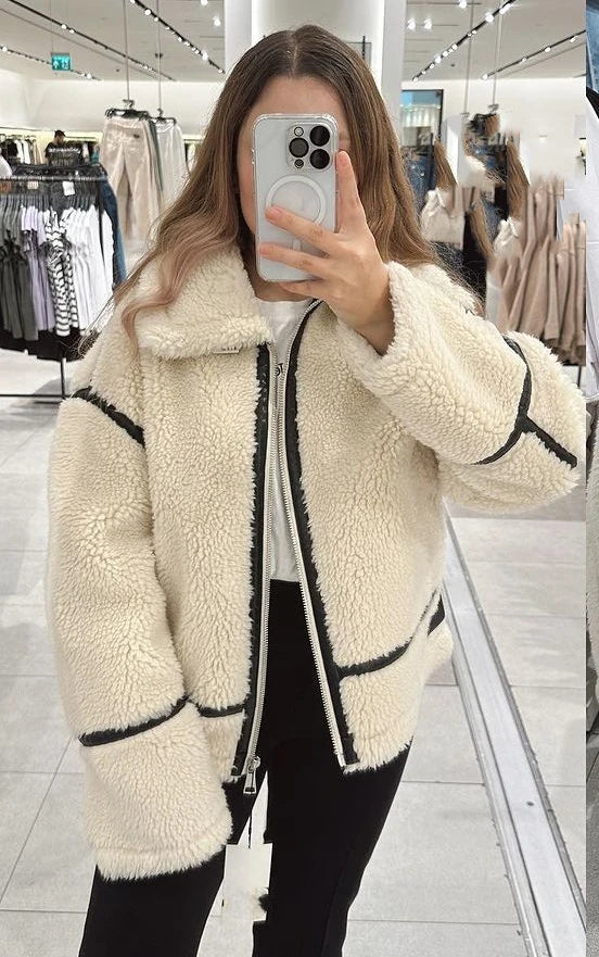 Veste vintage à col montant avec fermeture à boutons et poches | Idéale pour l'automne et l'hiver