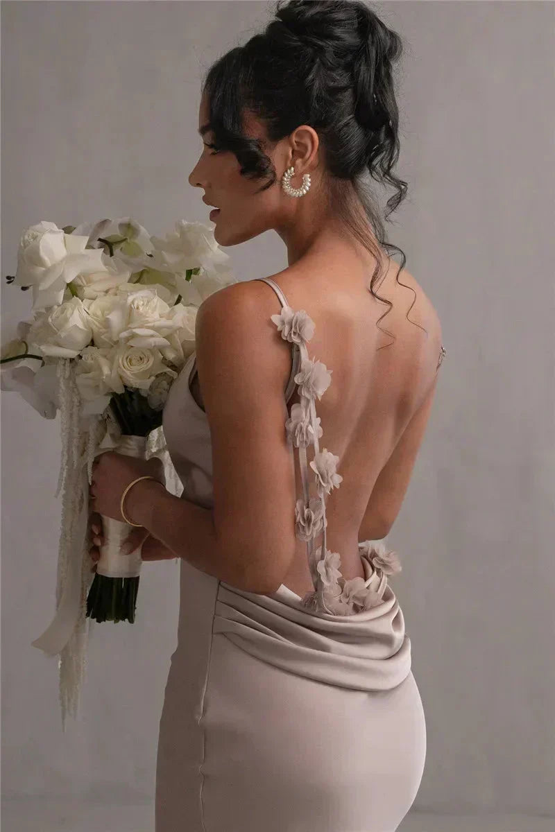 Cassiane - Robe Florale en Satin
