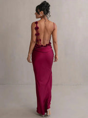 Cassiane - Robe Florale en Satin