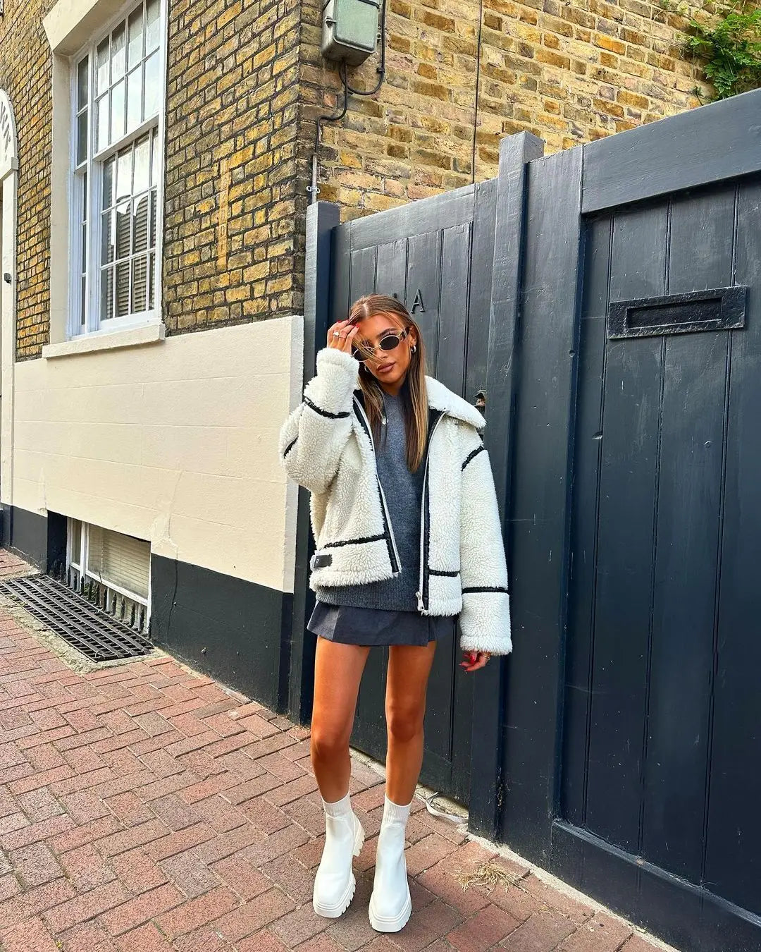 Veste vintage à col montant avec fermeture à boutons et poches | Idéale pour l'automne et l'hiver