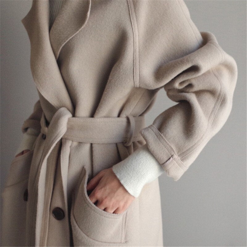 Clara Manteau Trench en Laine