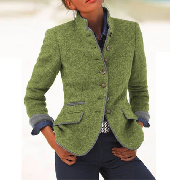 Valeria | Cardigan Élégant Avec Col Haut, Parfait Pour Un Look Chic Et Chaud