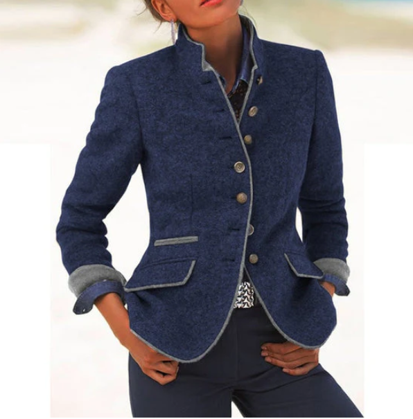 Valeria | Cardigan Élégant Avec Col Haut, Parfait Pour Un Look Chic Et Chaud