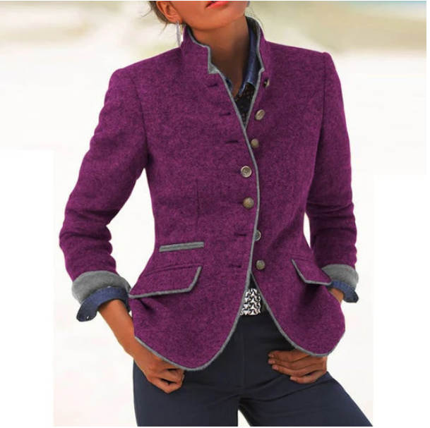 Valeria | Cardigan Élégant Avec Col Haut, Parfait Pour Un Look Chic Et Chaud