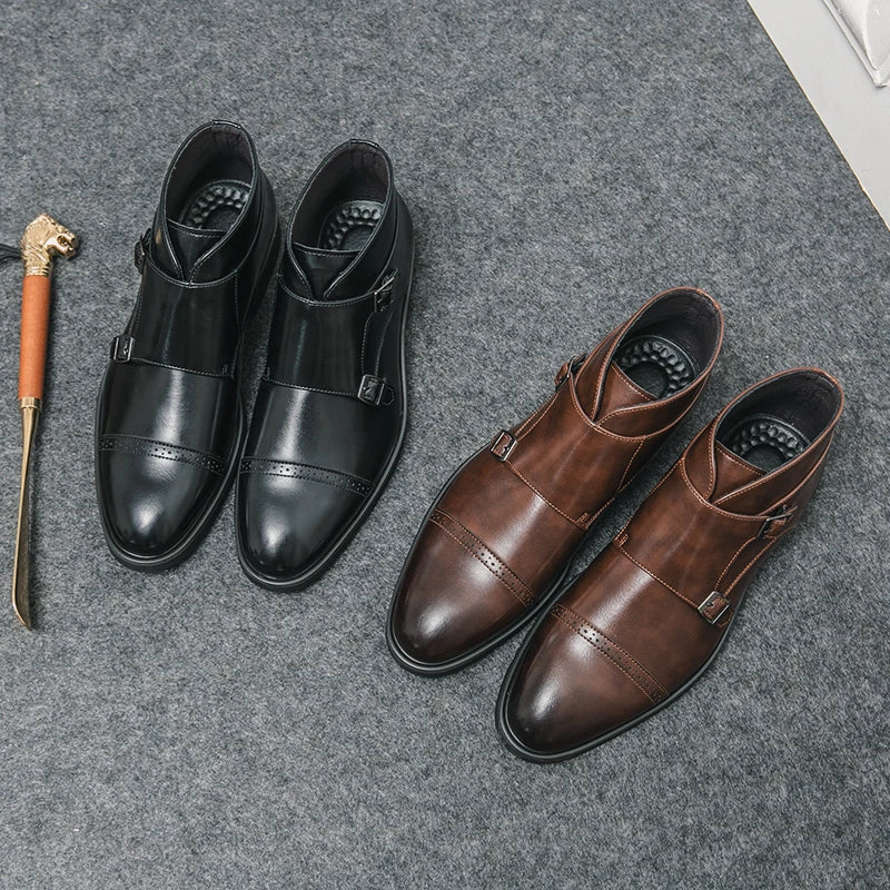 Parker | Bottes à double boucle en simili cuir