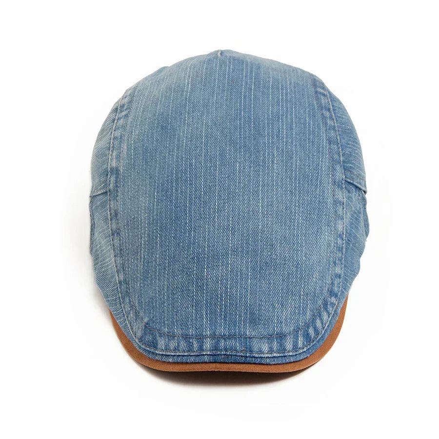 Vieceli™ | Casquette Plate en Denim Premium – Style Intemporel & Confort Quotidien