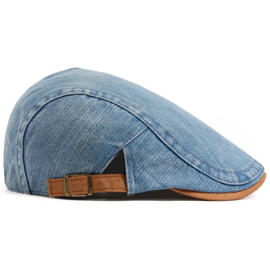 Vieceli™ | Casquette Plate en Denim Premium – Style Intemporel & Confort Quotidien