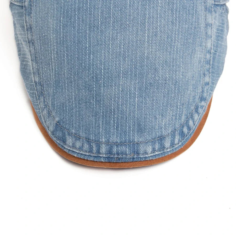 Vieceli™ | Casquette Plate en Denim Premium – Style Intemporel & Confort Quotidien