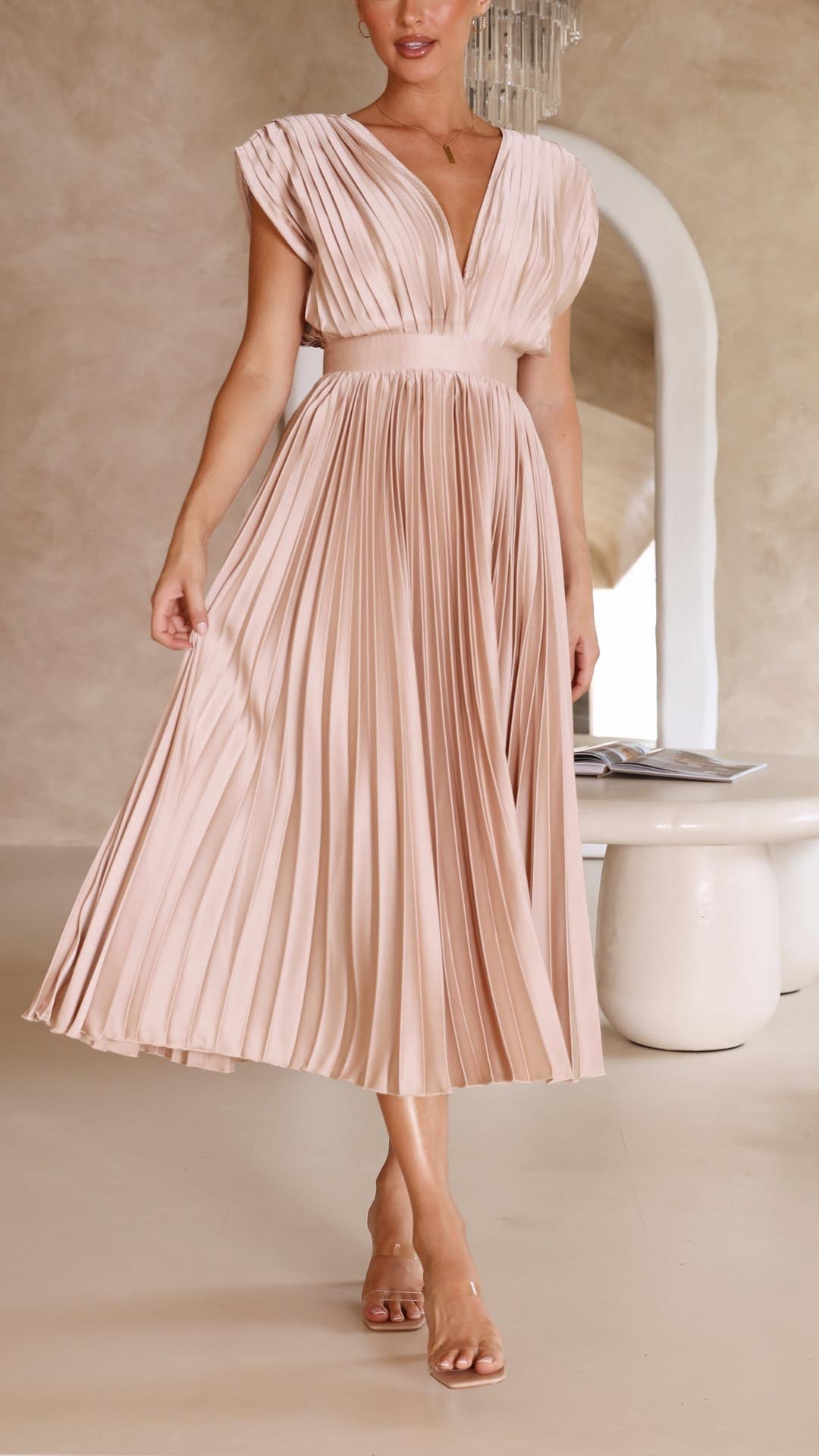 Alexis - Robe Plissée Élégante