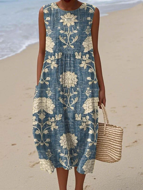 Arlo™ - Robe midi classique à motifs floraux