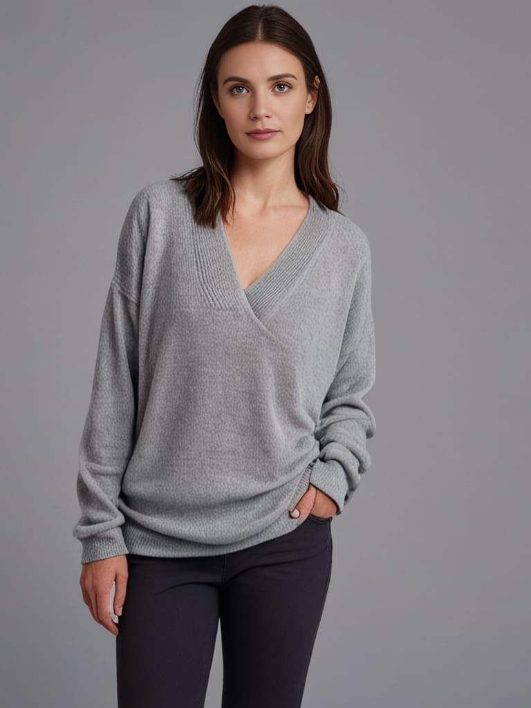Monika - Pull en cachemire à col en V