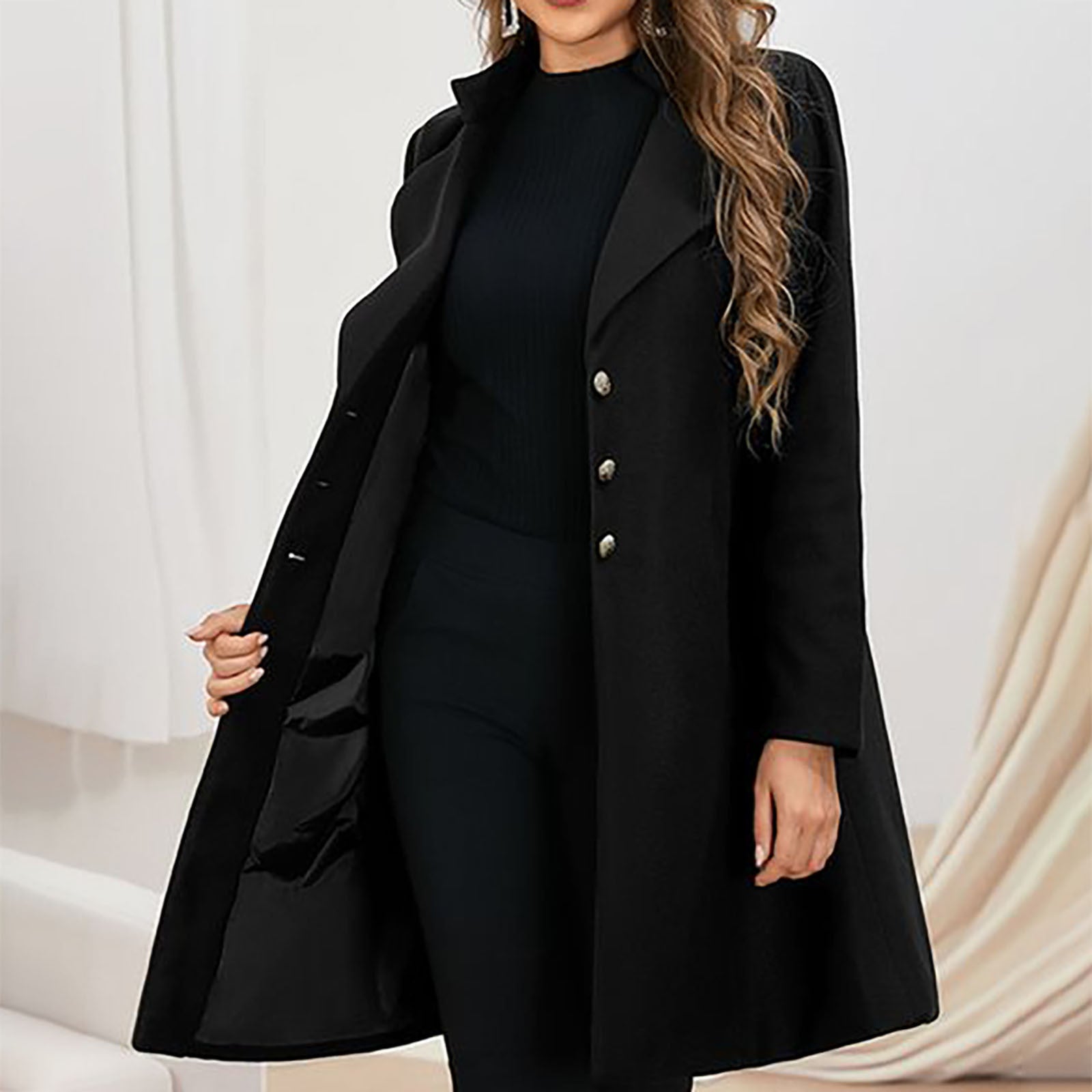 Veste cintrée pour femmes en laine italienne de haute qualité avec poches latérales | Idéale pour l'automne et l'hiver
