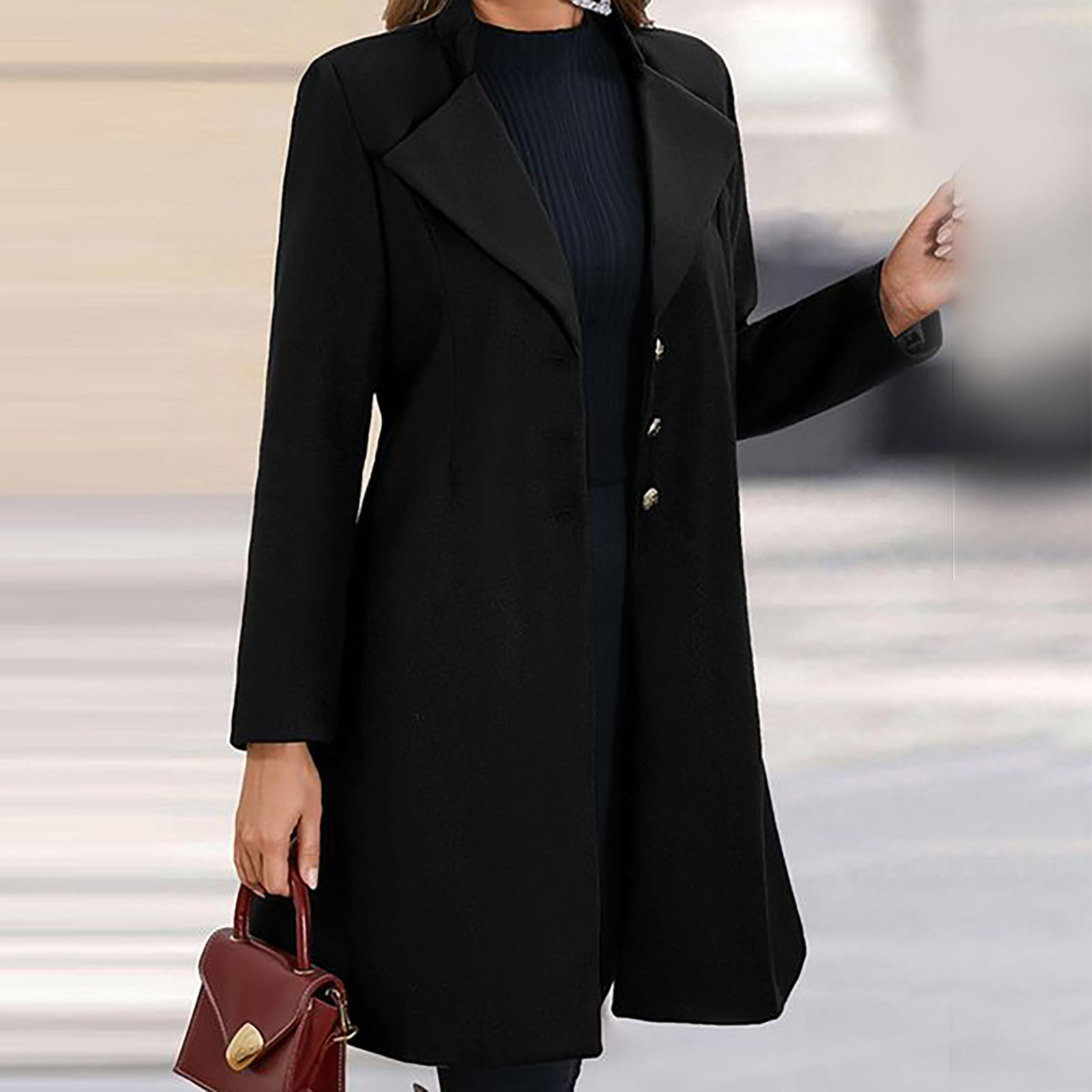 Veste cintrée pour femmes en laine italienne de haute qualité avec poches latérales | Idéale pour l'automne et l'hiver
