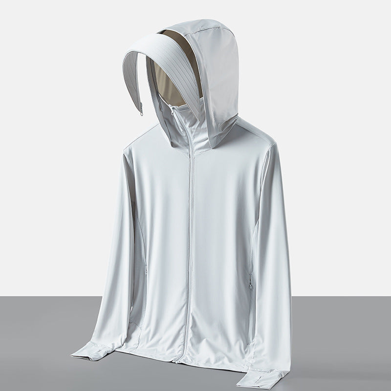 Veste à Capuche avec Protection Faciale Détachable – Parfaite pour l'Été