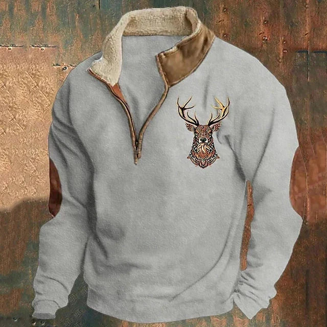 Pull Vintage avec Fermeture Éclair