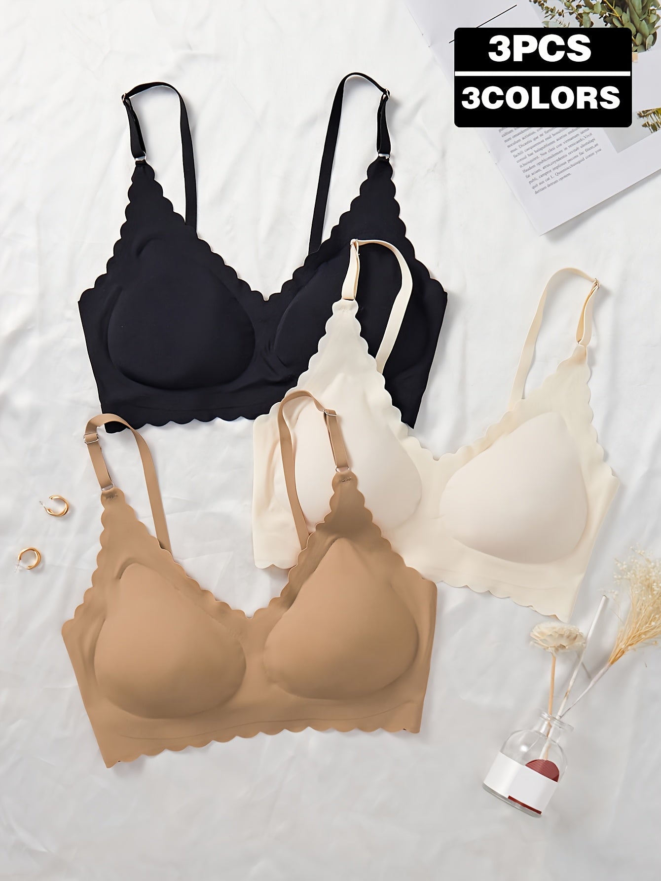 Ensemble de 3 Soutiens-Gorge Haut Confort