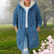 Veste polaire pour femmes avec capuche et poches – Douce, Chaude, Fermeture éclair - Idéale pour l'automne et l'hiver