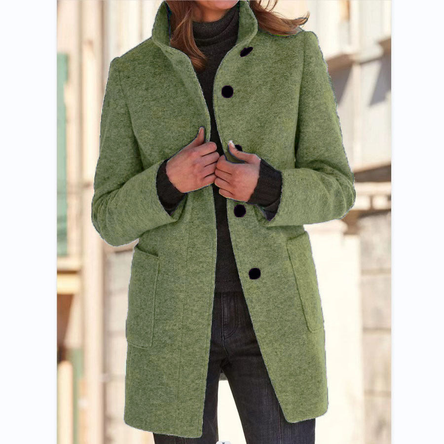 Vintora™ – Veste d'hiver rétro pour femmes avec boutons et col montant