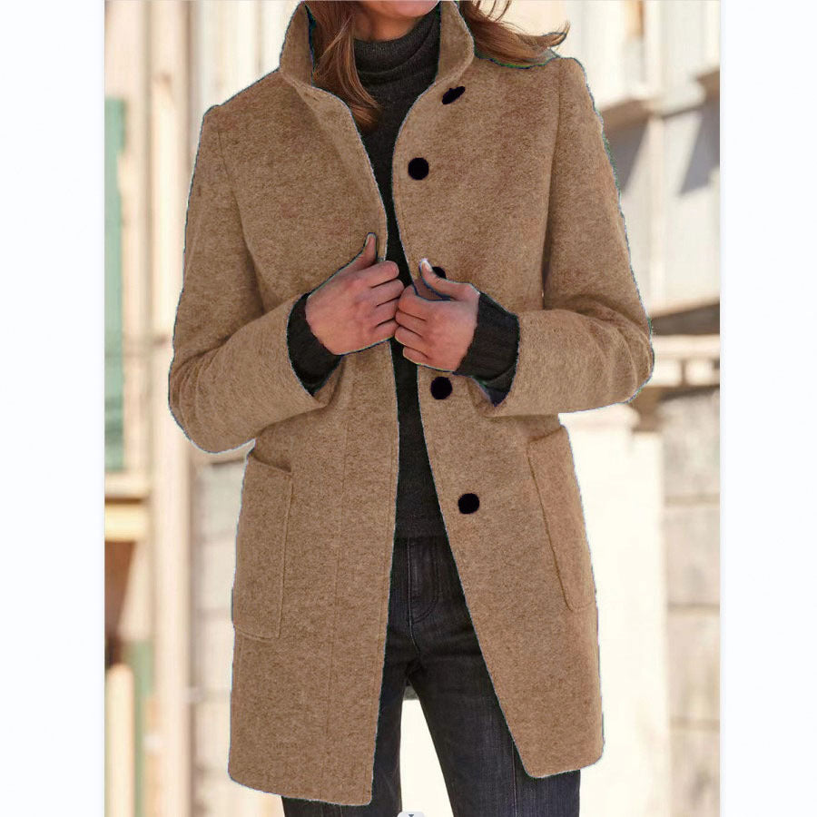 Vintora™ – Veste d'hiver rétro pour femmes avec boutons et col montant