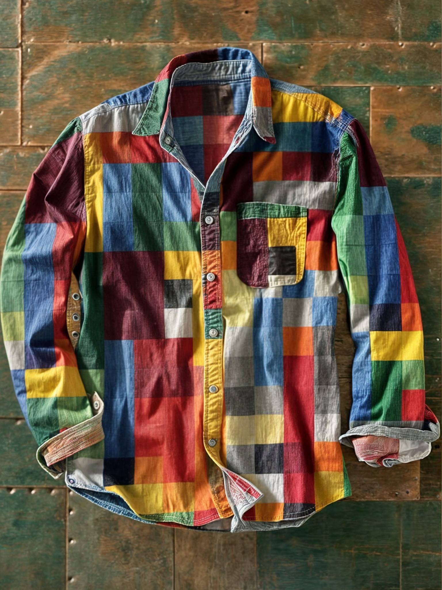 Sietse™ | Chemise Patchwork Premium – Style Unique & Confort Optimal.