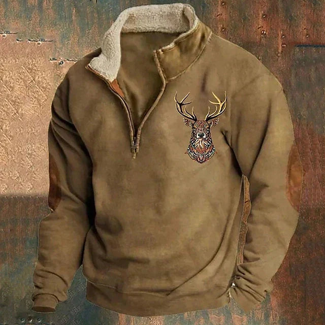 Pull Vintage avec Fermeture Éclair