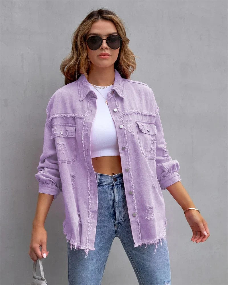 Veste en jean d'hiver pour femmes avec doublure | Idéale pour l'hiver