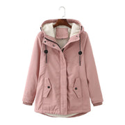 Manteau d'hiver pour femmes avec doublure chaude, capuche et fermeture éclair | Idéal pour l'hiver