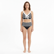 Bikinis Rayés Taille Haute