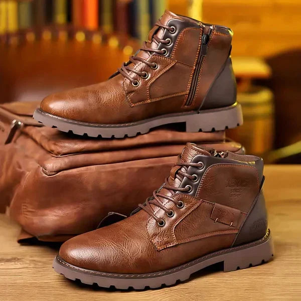 Brody | Bottes à lacets en cuir synthétique résistant