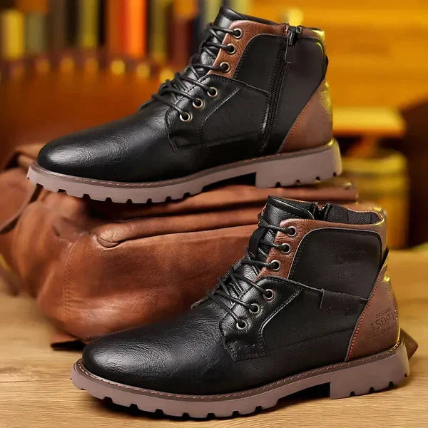 Brody | Bottes à lacets en cuir synthétique résistant