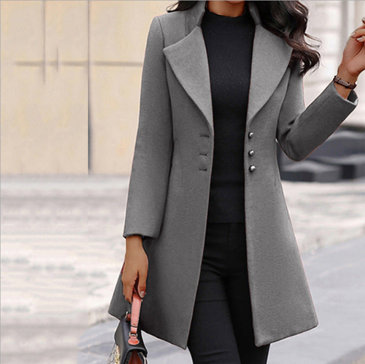 Veste cintrée pour femmes en laine italienne de haute qualité avec poches latérales | Idéale pour l'automne et l'hiver