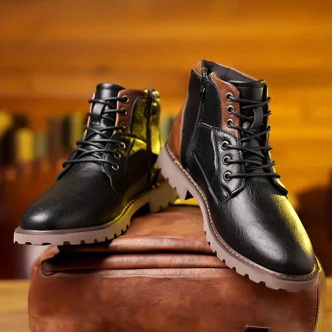 Brody | Bottes à lacets en cuir synthétique résistant