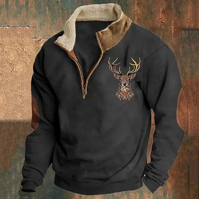 Pull Vintage avec Fermeture Éclair