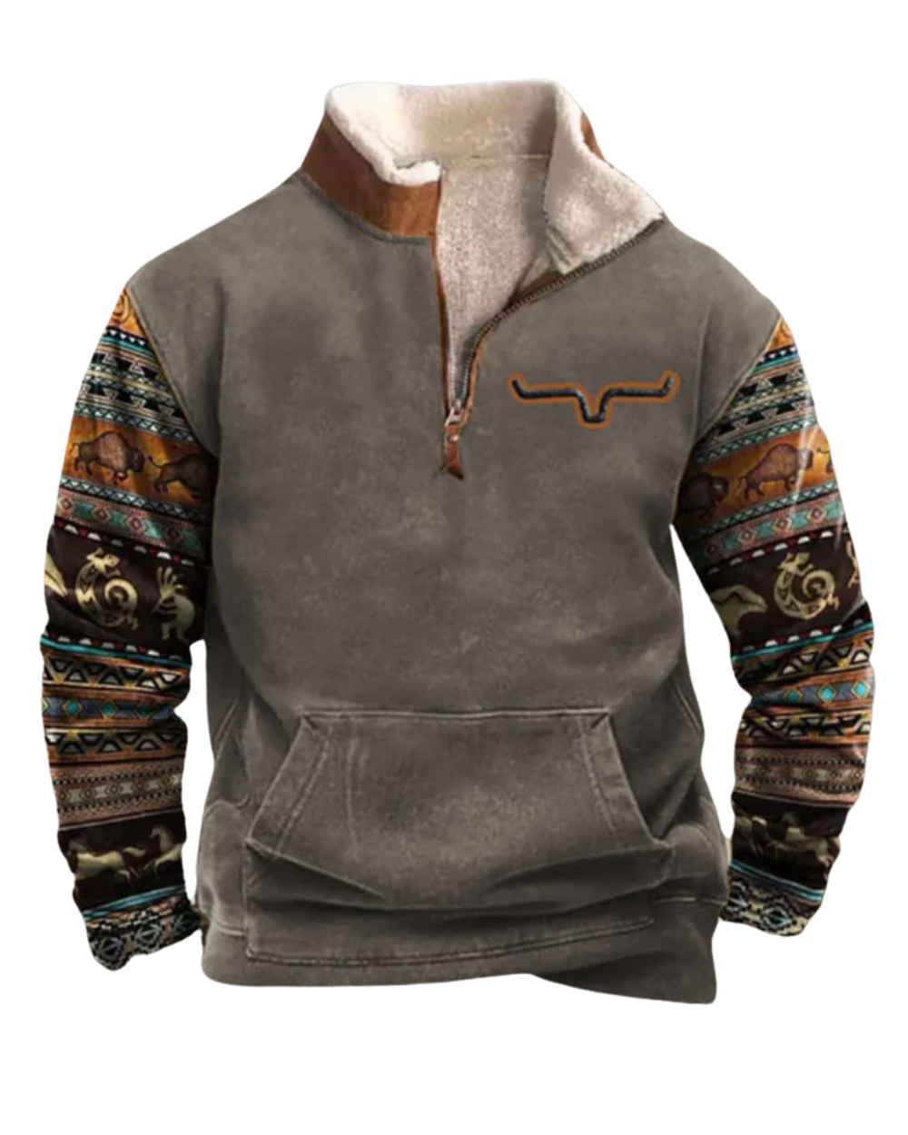 Pull vintage avec fermeture éclair
