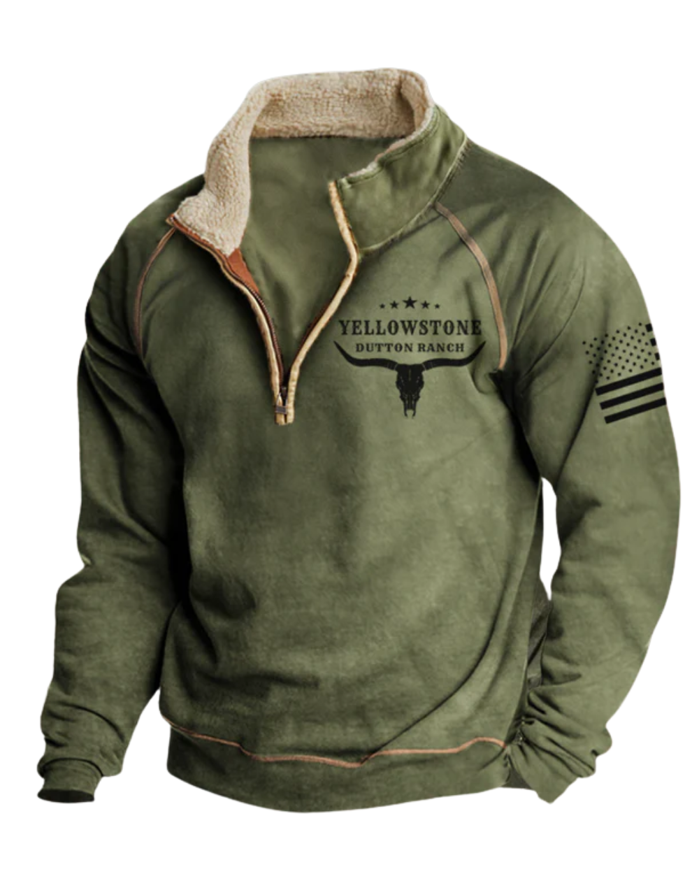 Pull vintage avec fermeture éclair