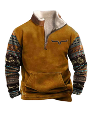 Pull vintage avec fermeture éclair