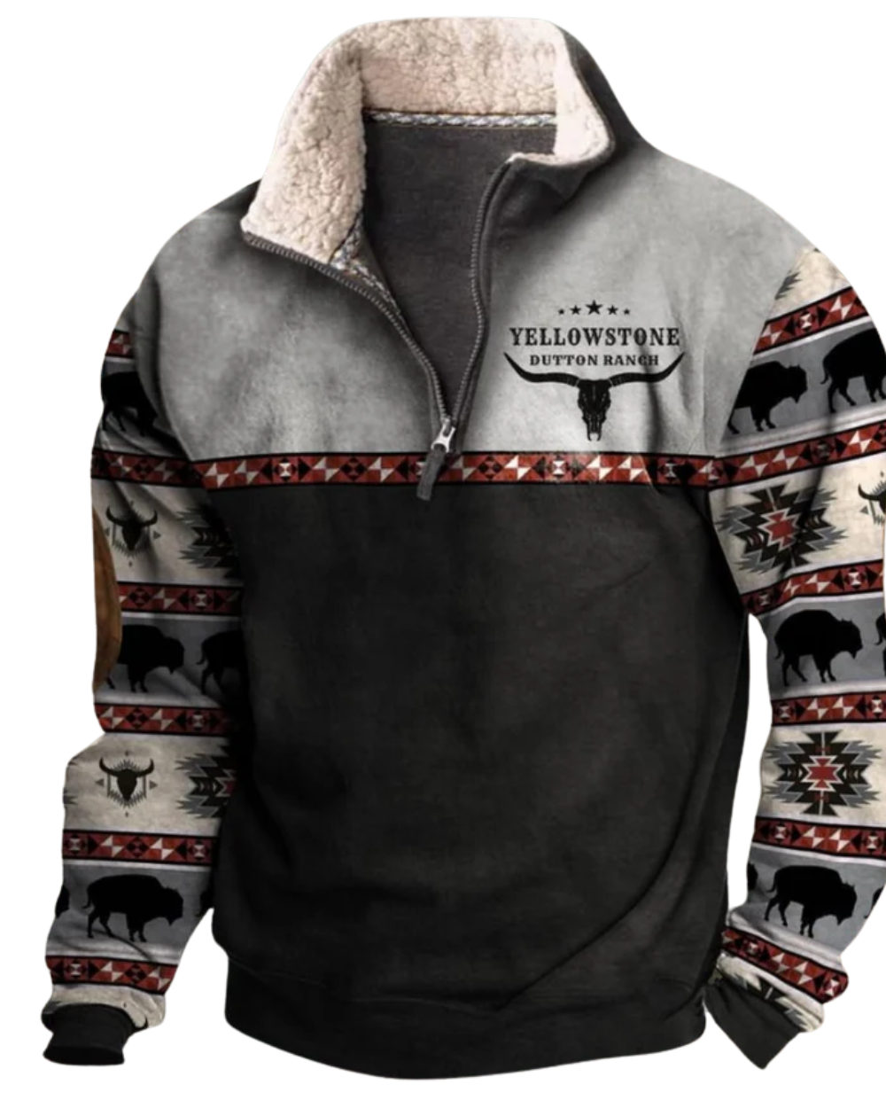 Pull vintage avec fermeture éclair