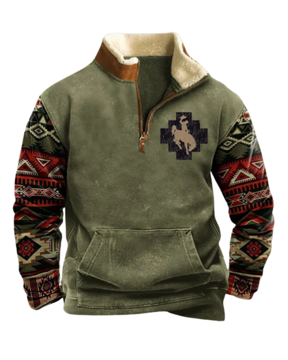 Pull vintage avec fermeture éclair